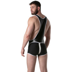 LEADER Body Singlet BRUT Noir-Blanc